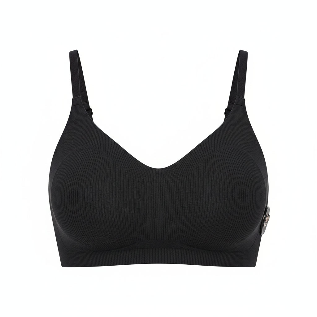 massage bra with 6 vibrating massage heads, one-button heat therapy, removable-washable breast massager, breast care underwear