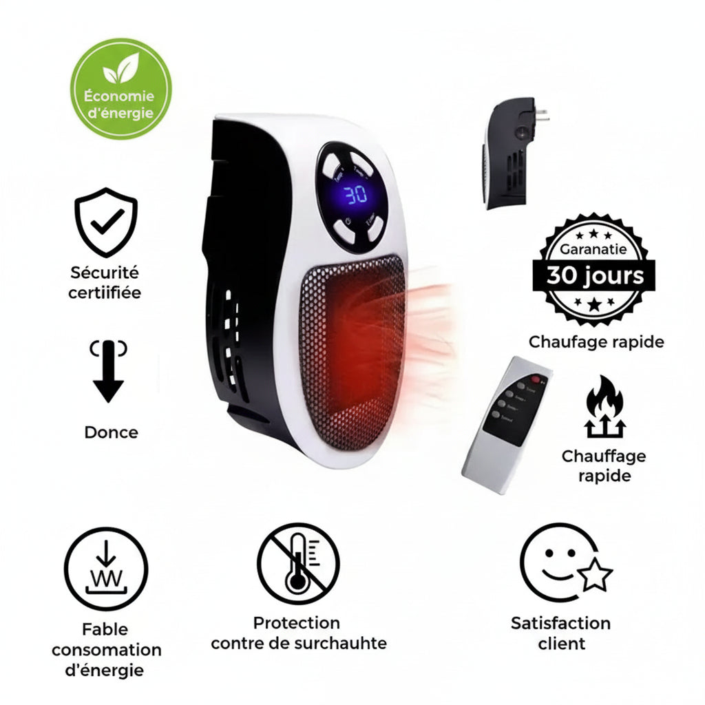 Heater 2025 New for Winter Home Portable Convenient Wall Mounted Room Heating Warm Air Blower Warmer Machine Electric Appliance