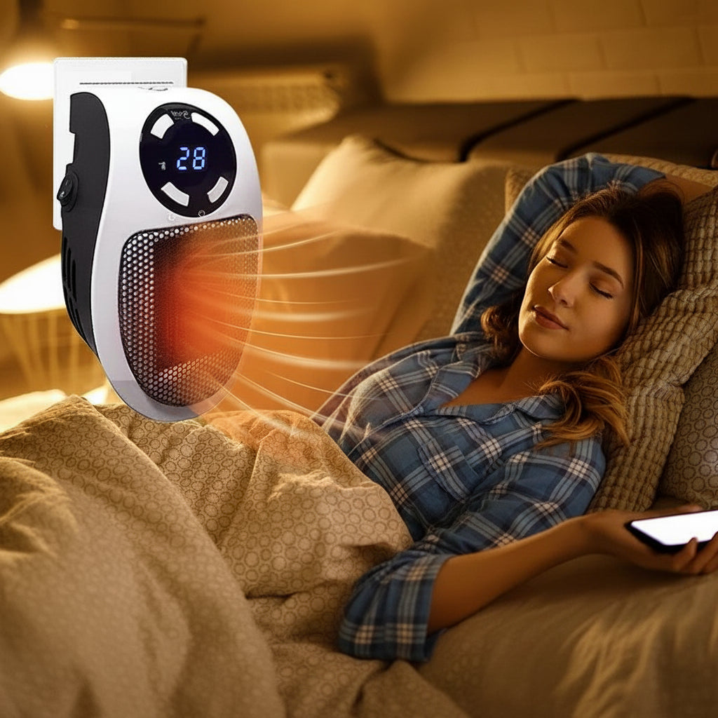 Portable Heater Electric Heater Plug-in Room Heater Home Appliance Heating Furnace Mini Radiator Remote Heating 500W